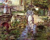 西奥多 罗宾逊 : Pere Trognon and His Daughter at the Bridge